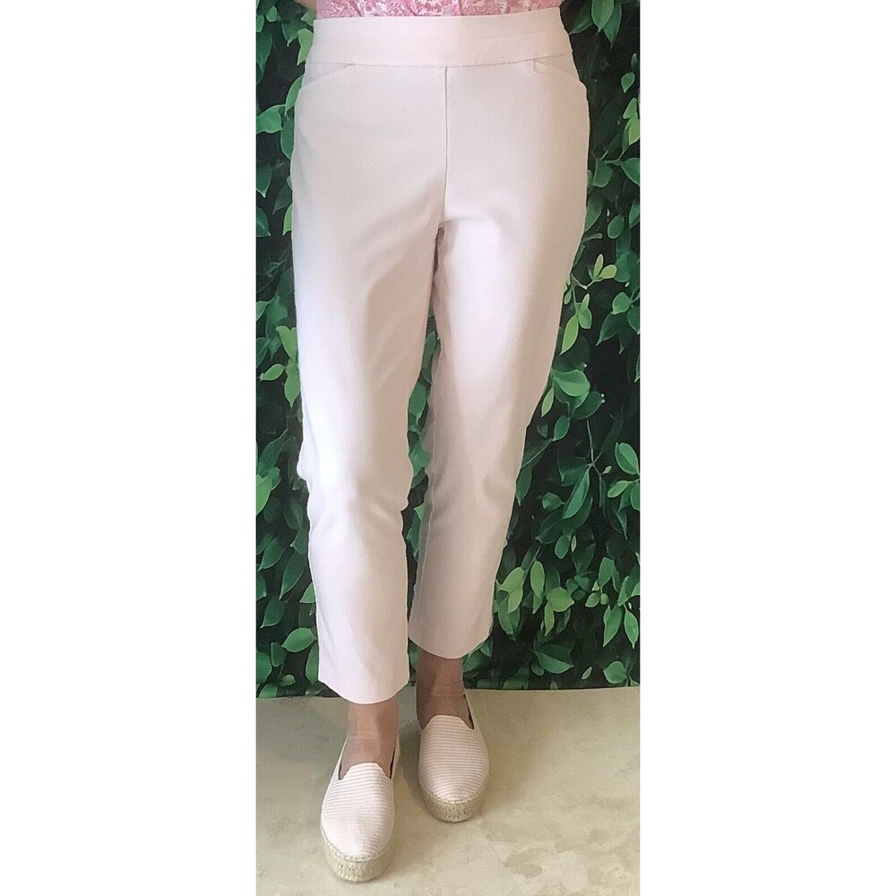 🌸 Talbots Light Pink Textured Ankle Pants Size 8